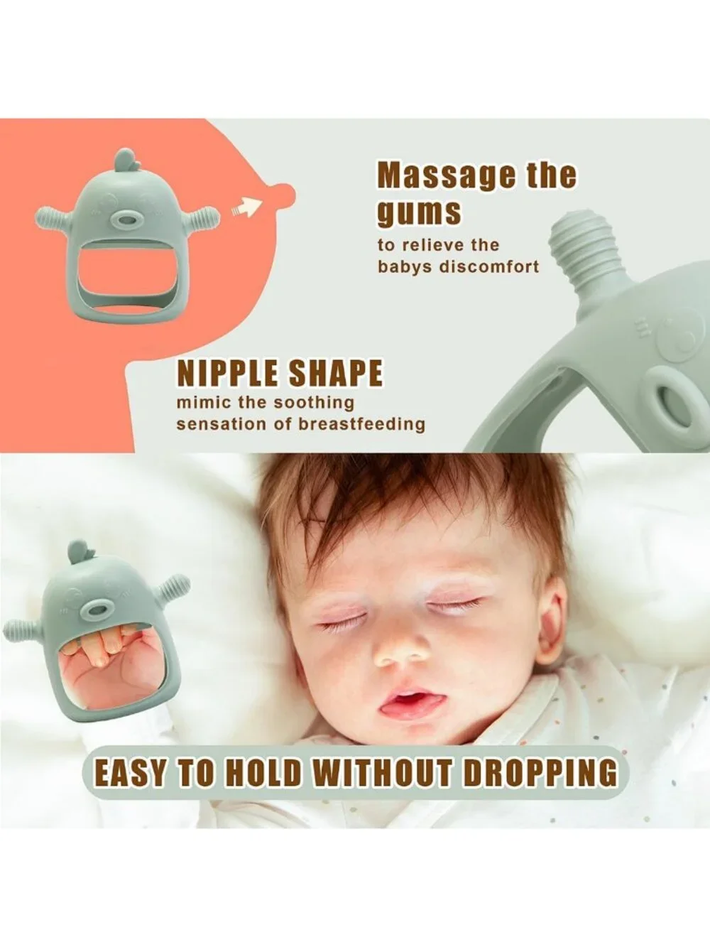 3-in-1 Baby Food Feeder Set - Silicone Popsicle Mold & Teething Toy, BPA Free, 3